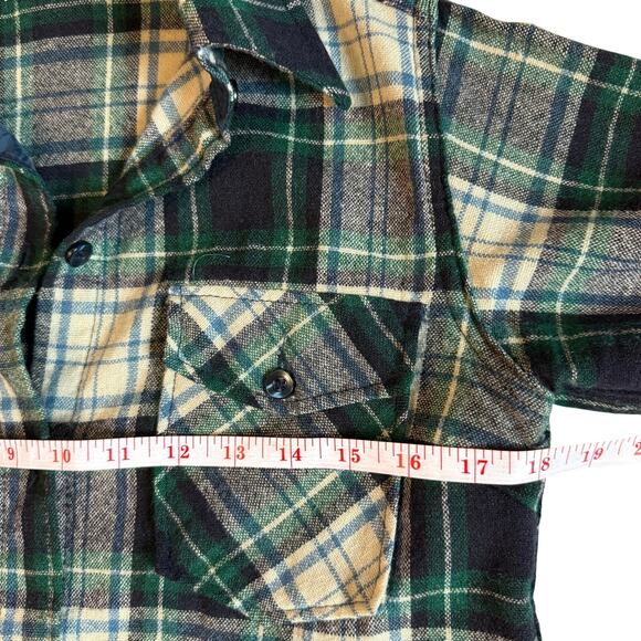 Vintage Woolrich Women's Shacket Size Small Blue and Green Plaid - Picture 7 of 8